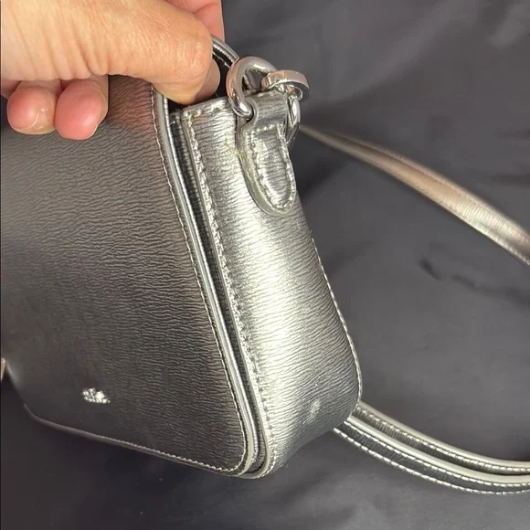 Lauren Ralph Lauren Silver metallic Crossbody Bag - Picture 9 of 10